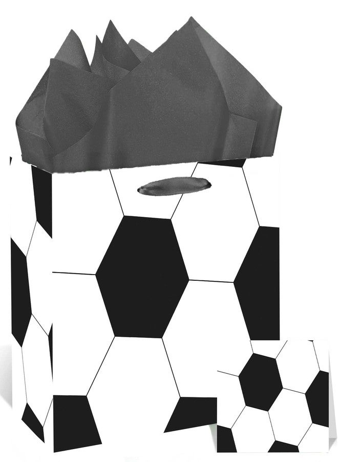 GOLDCROW Large Soccer Gift Wrap Bag with Greeting Card - Reusable Club Gift Wrapping Bag for Men, Kids, Birthdays, Sports Parties & Special Occasions - Image 1